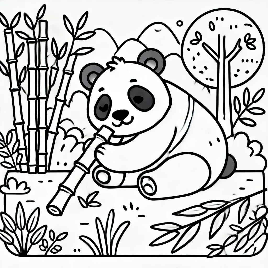 Giant Panda Coloring Pages For Children & Teens - Day Dream Colors